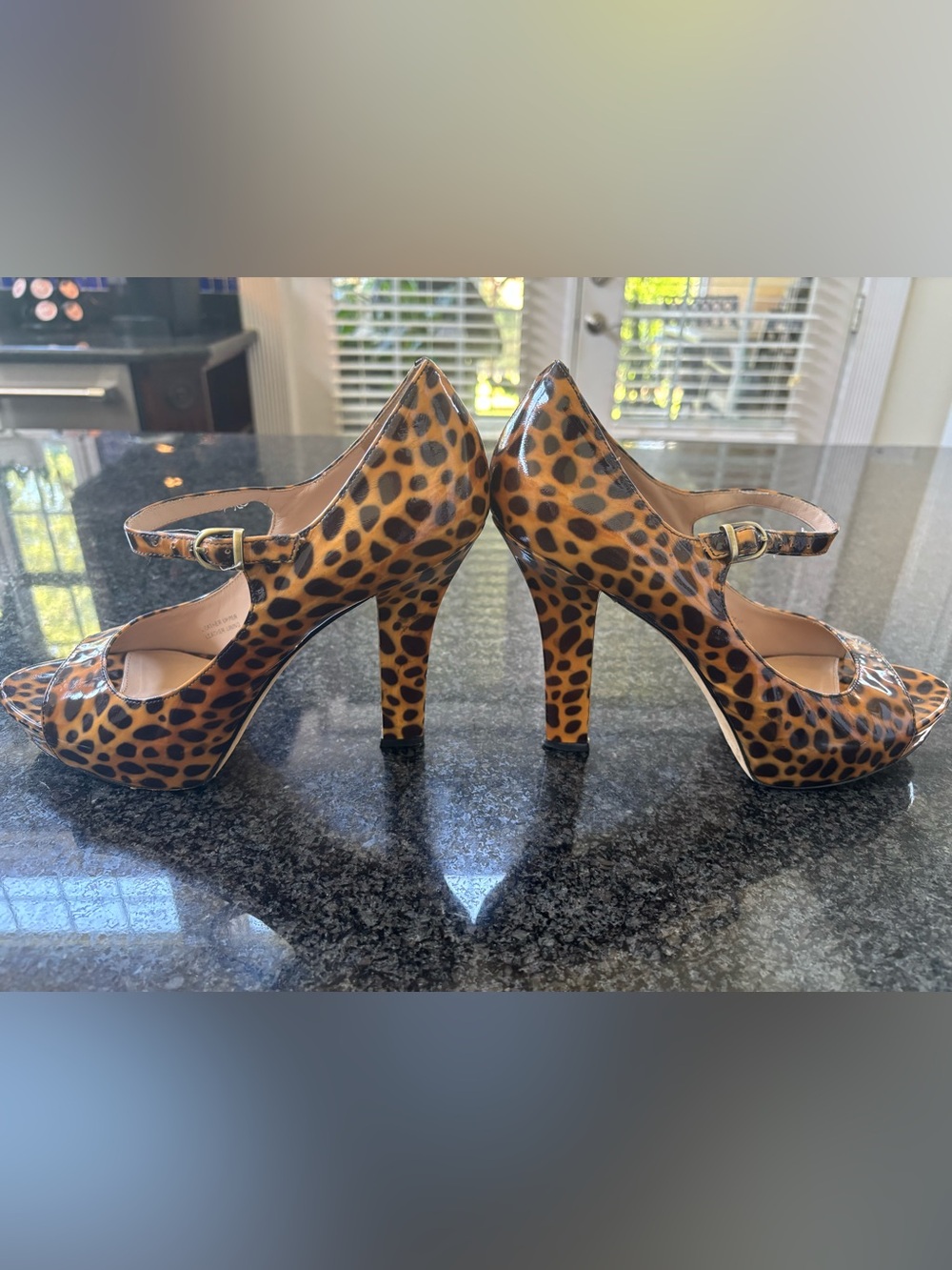 Via Spiga Italian Patent Leather Leopard Stiletto Heels – Made in Italy
